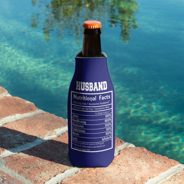 Enfriador De Botellas Personalizado Marido Hechos Nutricionales Frasco F (Piscina in situ)