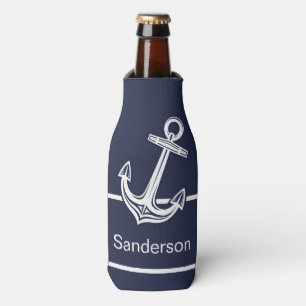 Enfriador De Botellas Personalizado Nautical Anchor Ocean Naval