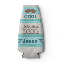 Personalizado Vintage Hipster Mustache Frasco