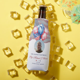 Enfriador De Botellas Personalized U.S. Military Retirement Photo