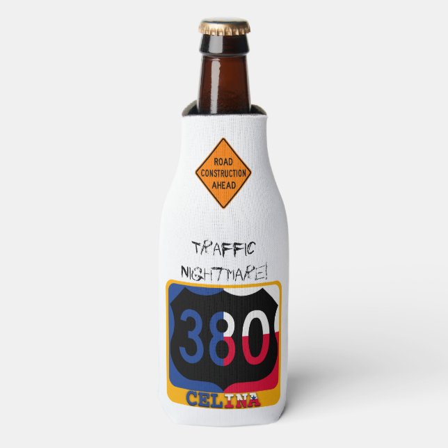 Enfriador De Botellas ¡Pesadilla de tráfico! Conducción en US 380, Celin (Frente de la botella)