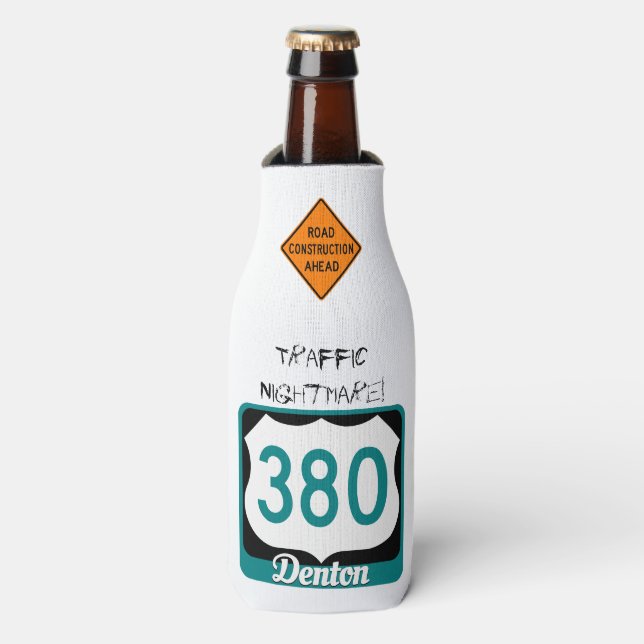 Enfriador De Botellas ¡Pesadilla de tráfico! Conducción en US 380, Dento (Frente de la botella)