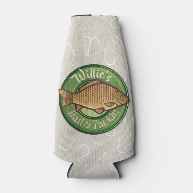 Enfriador De Botellas Pesca personalizada y tienda de pesquerías de pesc (Anverso)