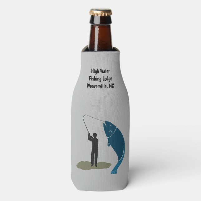 Enfriador De Botellas Pescador de Personalizable Big Catch (Frente de la botella)
