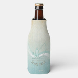Enfriador De Botellas Pescador náutico de Beach House Aqua Blue ID623
