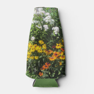 Enfriador De Botellas Phlox y margaritas de fines de temporada de