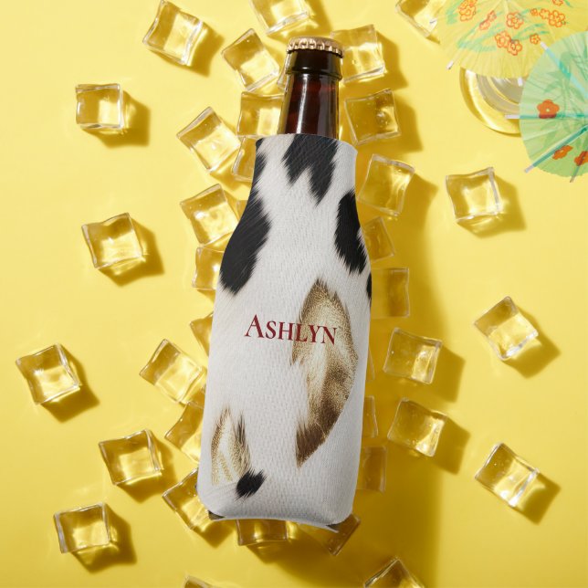 Enfriador De Botellas Piel de vaca del Suroeste del Oro Blanco Negro (Verano in situ)