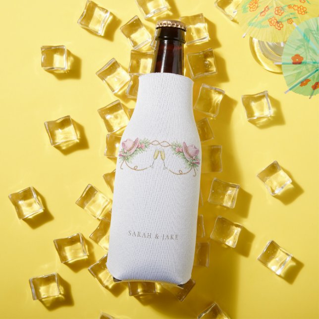 Enfriador De Botellas Pink Cowboy Hat Rustic Wedding (Verano in situ)