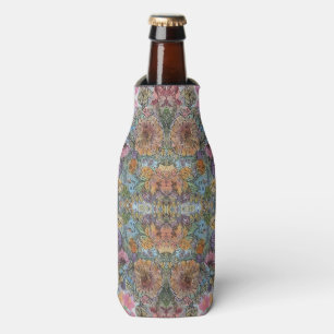 Enfriador De Botellas Pintura en Acuarela de Jardín de Flores Shabby Chi