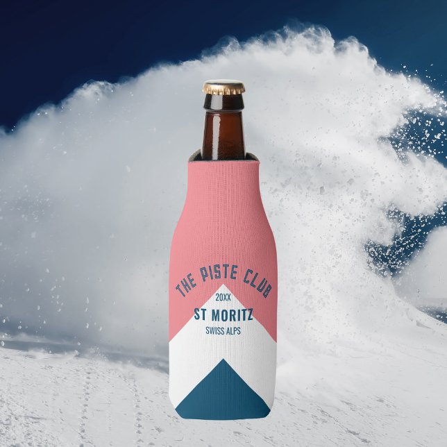 Enfriador De Botellas Piste Club Pink White Peak Winter Ski (Subido por el creador)