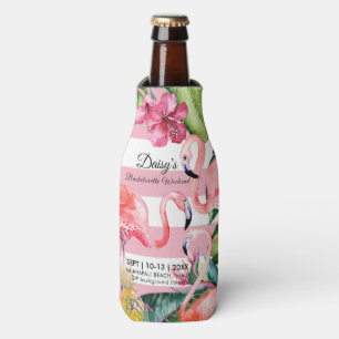 Enfriador De Botellas PixDezines Bachelorette Weekend Flamingos rosados