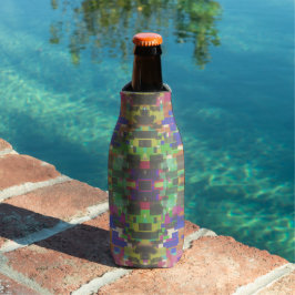 Enfriador De Botellas Pixelated Patterned Beyond Colors Of The Rainbow
