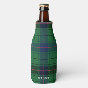 Enfriador De Botellas Plaid Rústico Personalizado Davidson Tartán