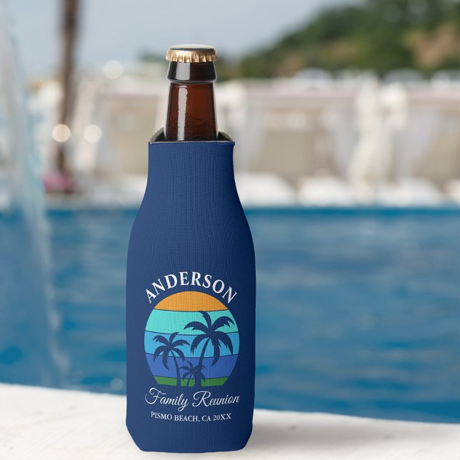 Enfriador De Botellas Playa de Verano de Verano de Reunión Familiar Palm (Customize to change text size or text style.)