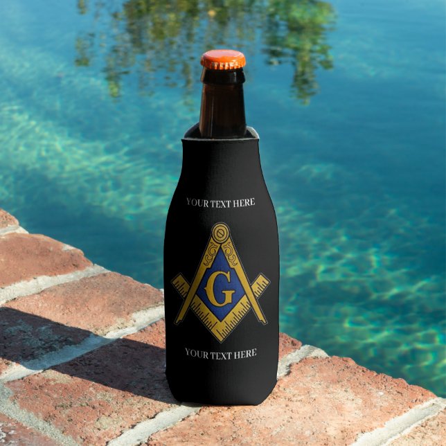 Enfriador De Botellas Plaza Freemason y Masonería Masónica Compass (Piscina in situ)