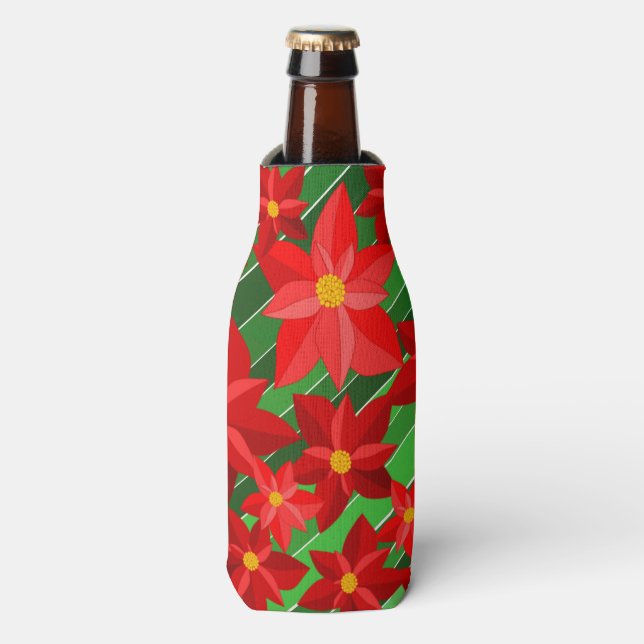 Enfriador De Botellas Poinsettias (Frente de la botella)