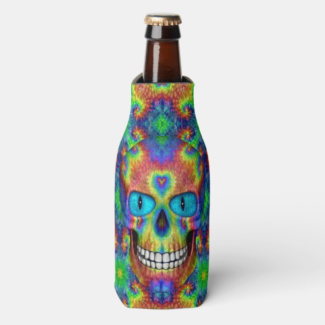 Enfriador De Botellas Polvo para frascos Zombie con cráneo de centeno mu (Frente de la botella)
