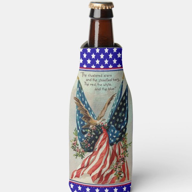 Enfriador De Botellas Pretty Eagle Fourth of July Patriotic Flag (Subido por el creador)
