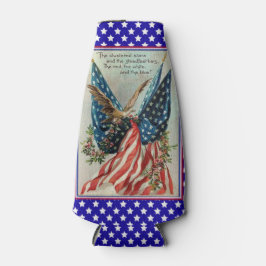 Enfriador De Botellas Pretty Eagle Fourth of July Patriotic Flag