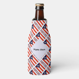 Enfriador De Botellas Puerto Rico and Puerto Rican Flag Tiled Your Name