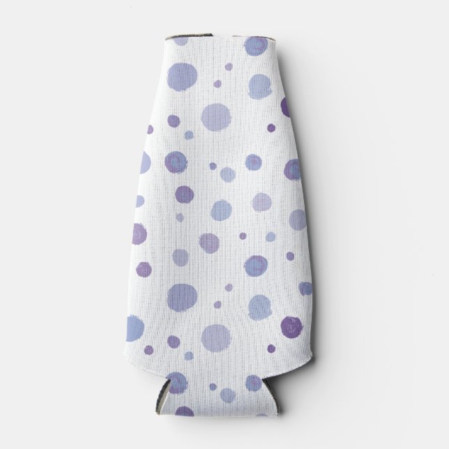 Enfriador De Botellas puntos de polka pintados a mano (Anverso)