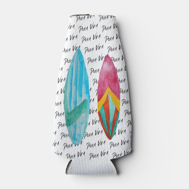 Enfriador De Botellas Pura Vida Surfboard Costa Rica Beer (Anverso)