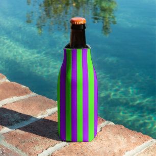 Enfriador De Botellas Púrpura Psicodélico Eléctrico y Verde Arlequín