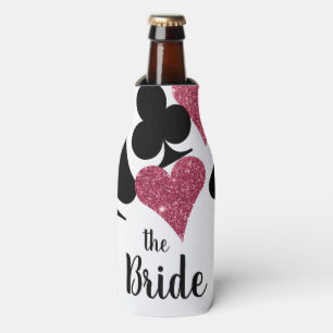 Enfriador De Botellas Purpurina rosa Vegas Personalizado de novia Frasco