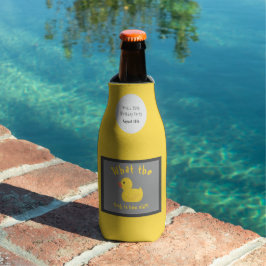 Enfriador De Botellas Qué divertido amarillo el cumpleaños del pato