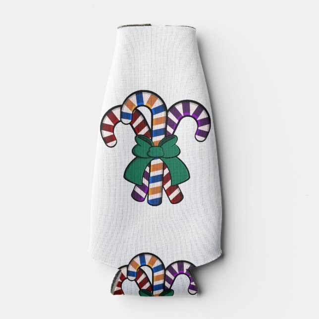 Enfriador De Botellas Ramo Candy Canes - cinta verde (Anverso)