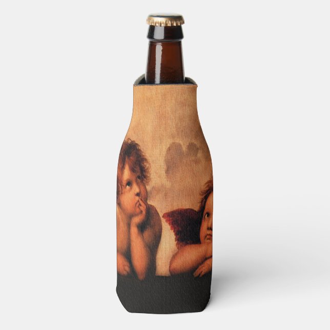 Enfriador De Botellas Raphael Angelic Cherub Art (Frente de la botella)