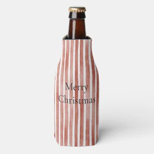 Enfriador De Botellas Rayas Blancas de Navidad Roja