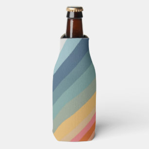 Enfriador De Botellas Rayas de arcoiris Colorosas Ondas