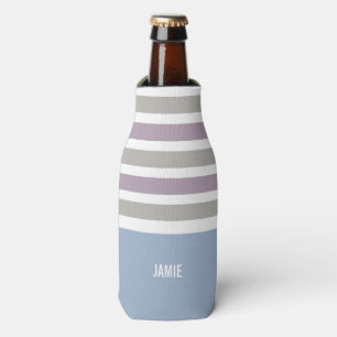 Enfriador De Botellas Rayas Patrón personalizado monograma refrigerador