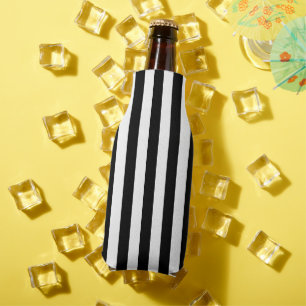 Enfriador De Botellas Rayas verticales blancas y negras