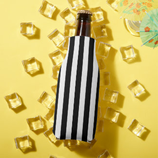 Enfriador De Botellas Rayas verticales blancas y negras