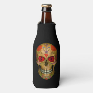 Enfriador De Botellas Red Eyed Sugar Skull Zombie Frasco
