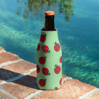 Enfriador De Botellas Red Lady Bug Ilustracion Luz Verde