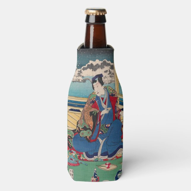 Enfriador De Botellas Refrigerador de botellas de arte japonés (Frente de la botella)