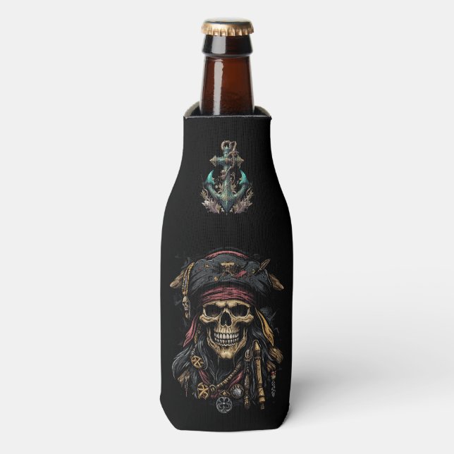 Enfriador De Botellas Refrigerador de botellas piratas de mascota (Frente de la botella)
