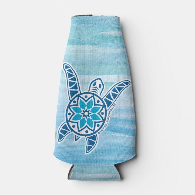 Enfriador De Botellas Refrigerador de frasco de crucero de tortuga azul (Anverso)