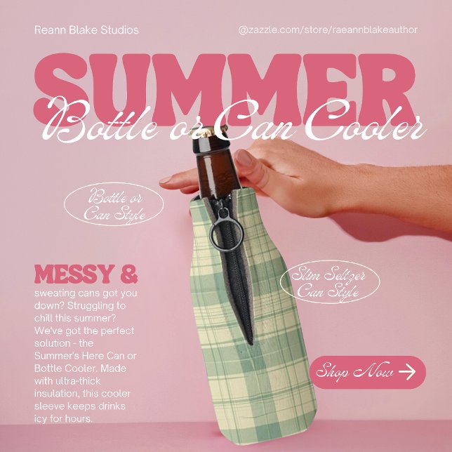 Enfriador De Botellas Refrigerador de frasco o lata de plástico verde (Subido por el creador)