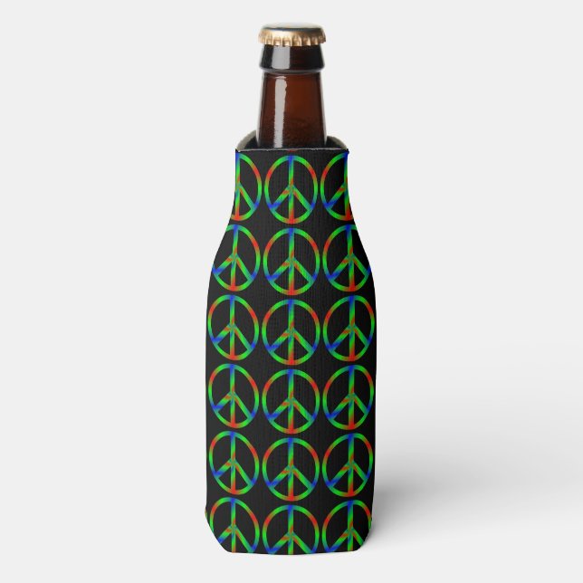Enfriador De Botellas Refrigerador de frascos de signo de paz RGB (Frente de la botella)