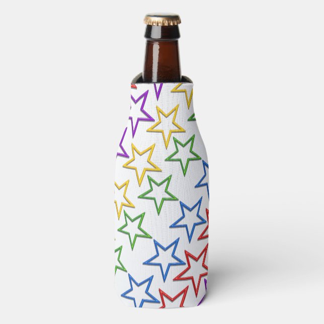Enfriador De Botellas Refrigerador de lata/botella - Filas de estrellas  (Frente de la botella)