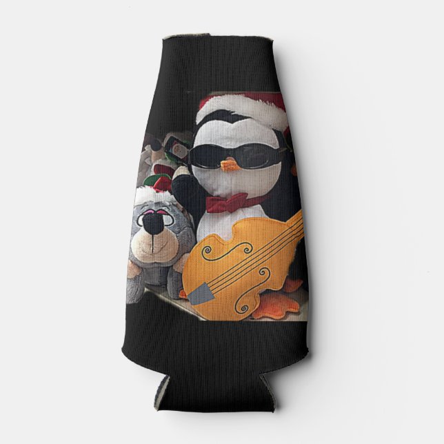 ENFRIADOR DE BOTELLAS REFRIGERADOR DEL FRASCO DE PENGUINA ROCK/ROLL (Anverso)