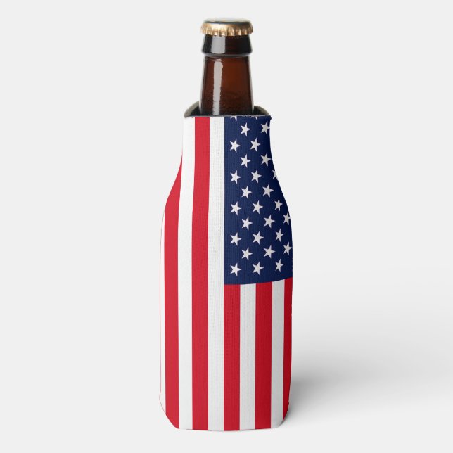 Enfriador De Botellas Refrigeradores de frascos/Bandera estadounidense (Frente de la botella)