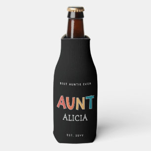 Enfriador De Botellas Regalo de tía Retro personalizado a la mejor tía d