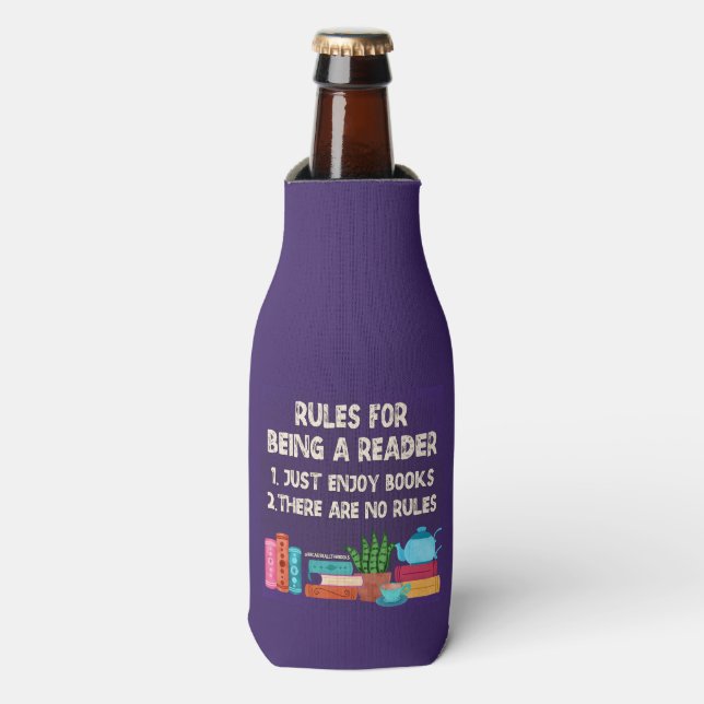 Enfriador De Botellas Reglas para ser un lector (Frente de la botella)