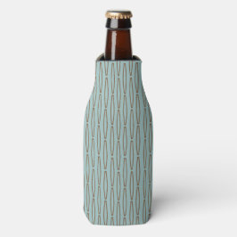 Enfriador De Botellas Repetición geométrica de azul pálido