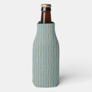 Enfriador De Botellas Repetición geométrica de azul pálido
